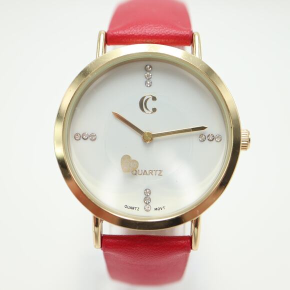 2x Charming Charlie Women's Watches Metal Mesh Faux Leather w New Battery - Picture 2 of 15